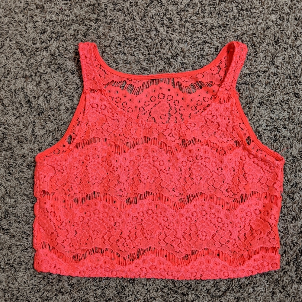 Lace-Crochet Crop Top Size S/M